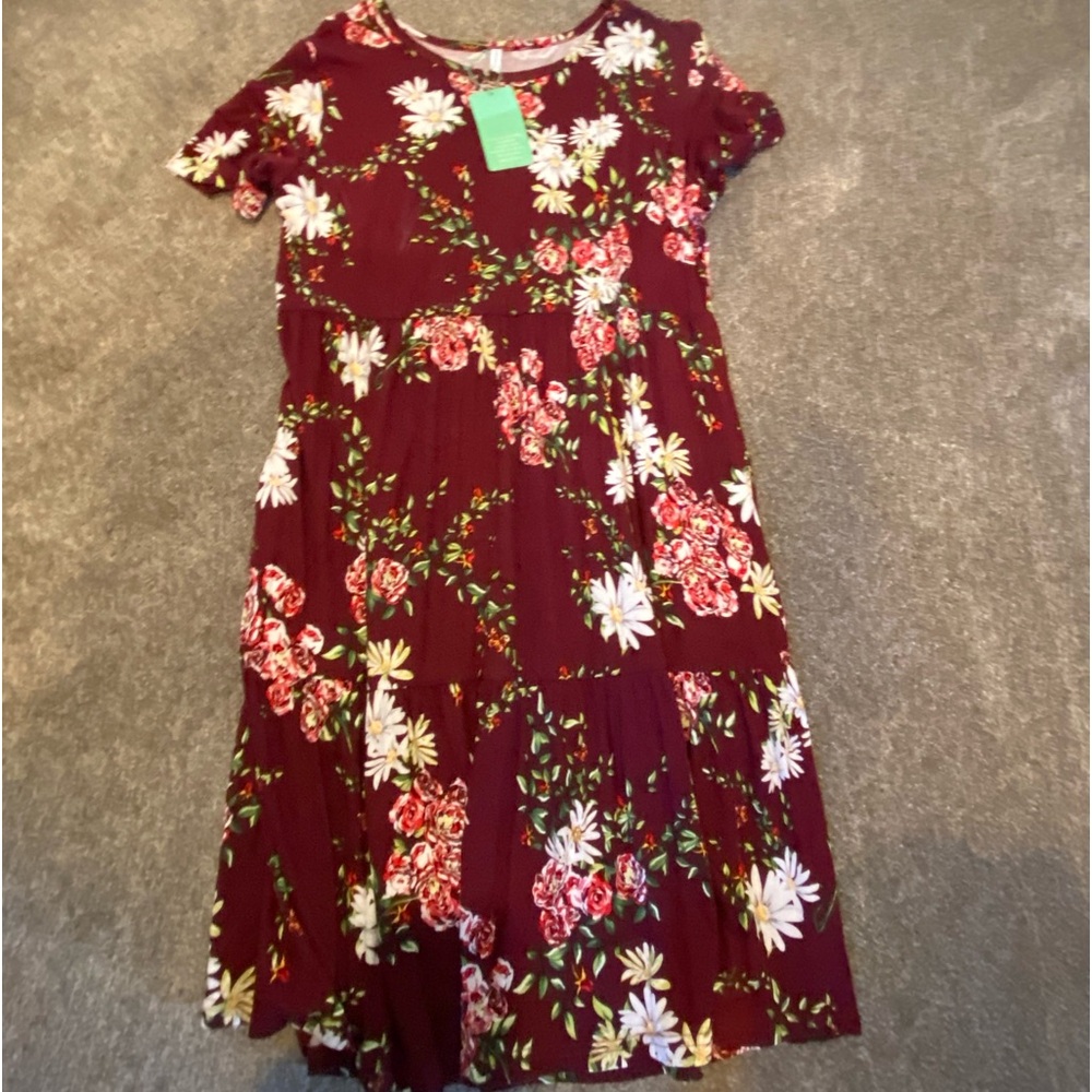 New. Summer Dresses for Women Short Sleeve Ruffle Casual Sundress with Pockets